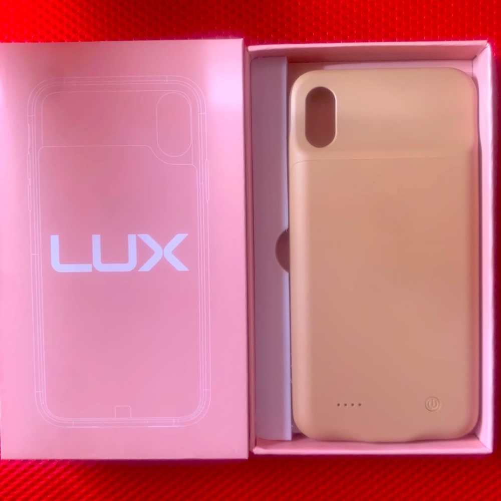 Tan iPhone XS Max Charging Case LUX